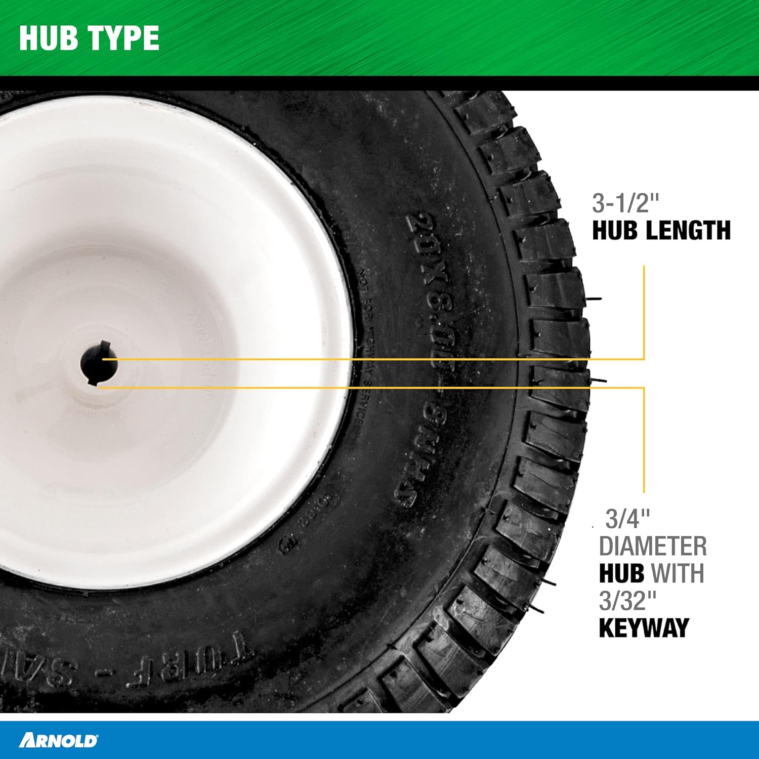 20-Inch x 8-Inch Replacement Tractor Tire L495614