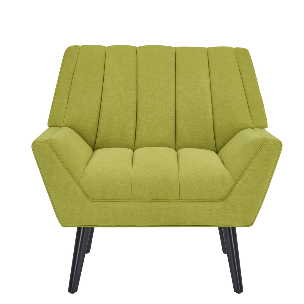 Medium Blue Velour Channel Tufted Armchair H65479