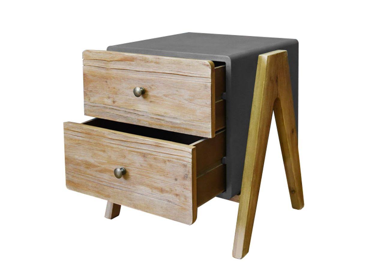 Wooden Side Table with Rectangular Top F154