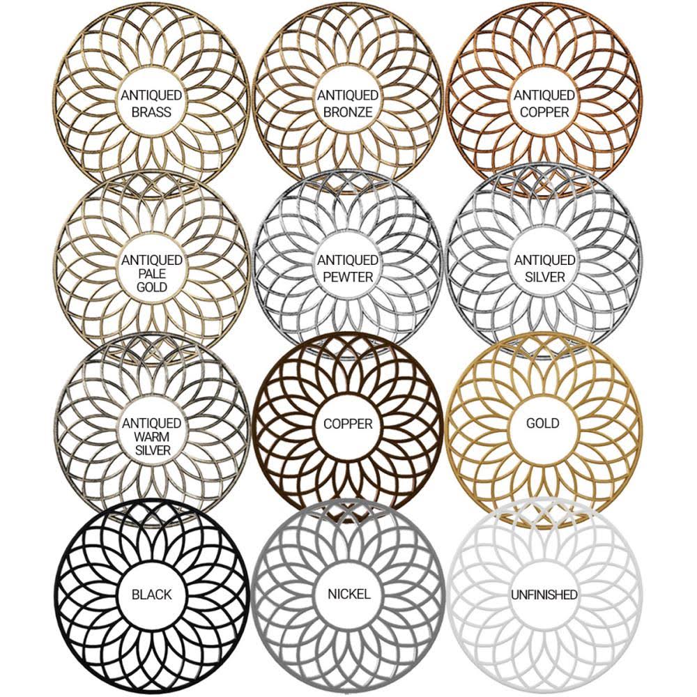 36x22OD x 13 7/8x22ID x 1x22P PVC Pierced Ceiling Medallion D23570