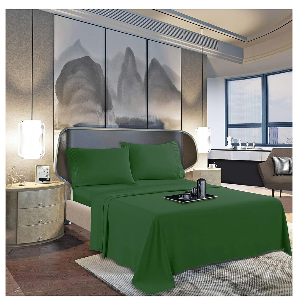 Emerald Green Queen 4 Piece Sheet Set S8113
