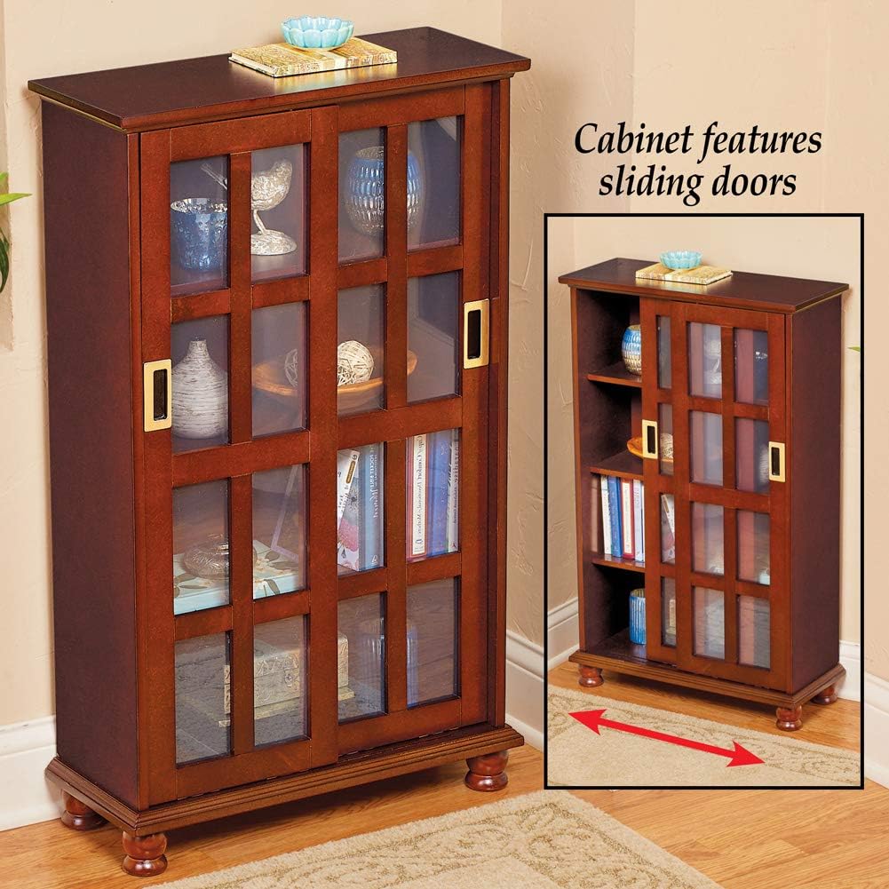 Wood Sliding Door Media Display Cabinet U1880