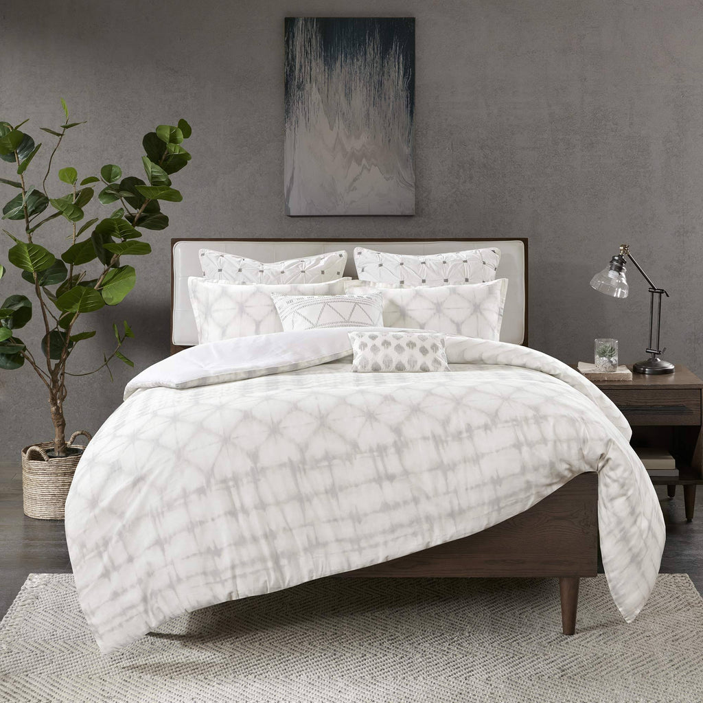 Grey King/Cal King Cotton Duvet Cover Mini Set P52141