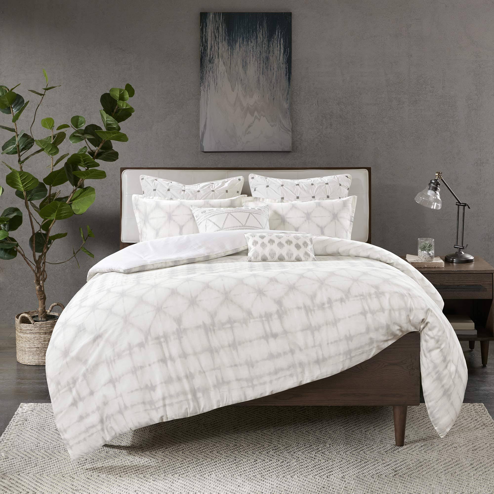 Grey King/Cal King Cotton Duvet Cover Mini Set P52141