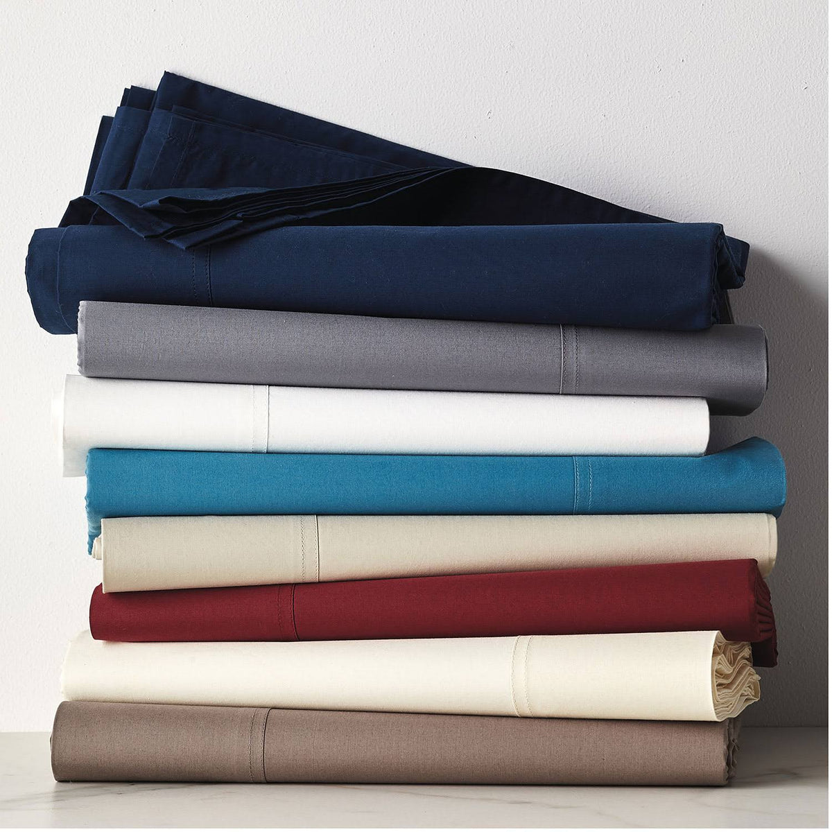 Oversized Queen Supima Cotton Percale Flat Sheet N9285