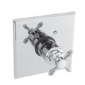 Thermostatic Trim Plate with Handle Polished Brass L68819