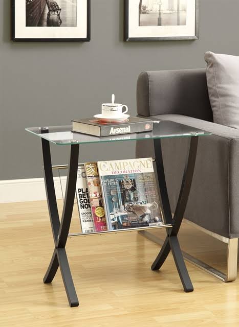 Bentwood Magazine Table with Tempered Glass K752879