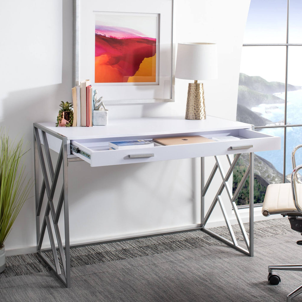 White 1 Drawer Desk P488682