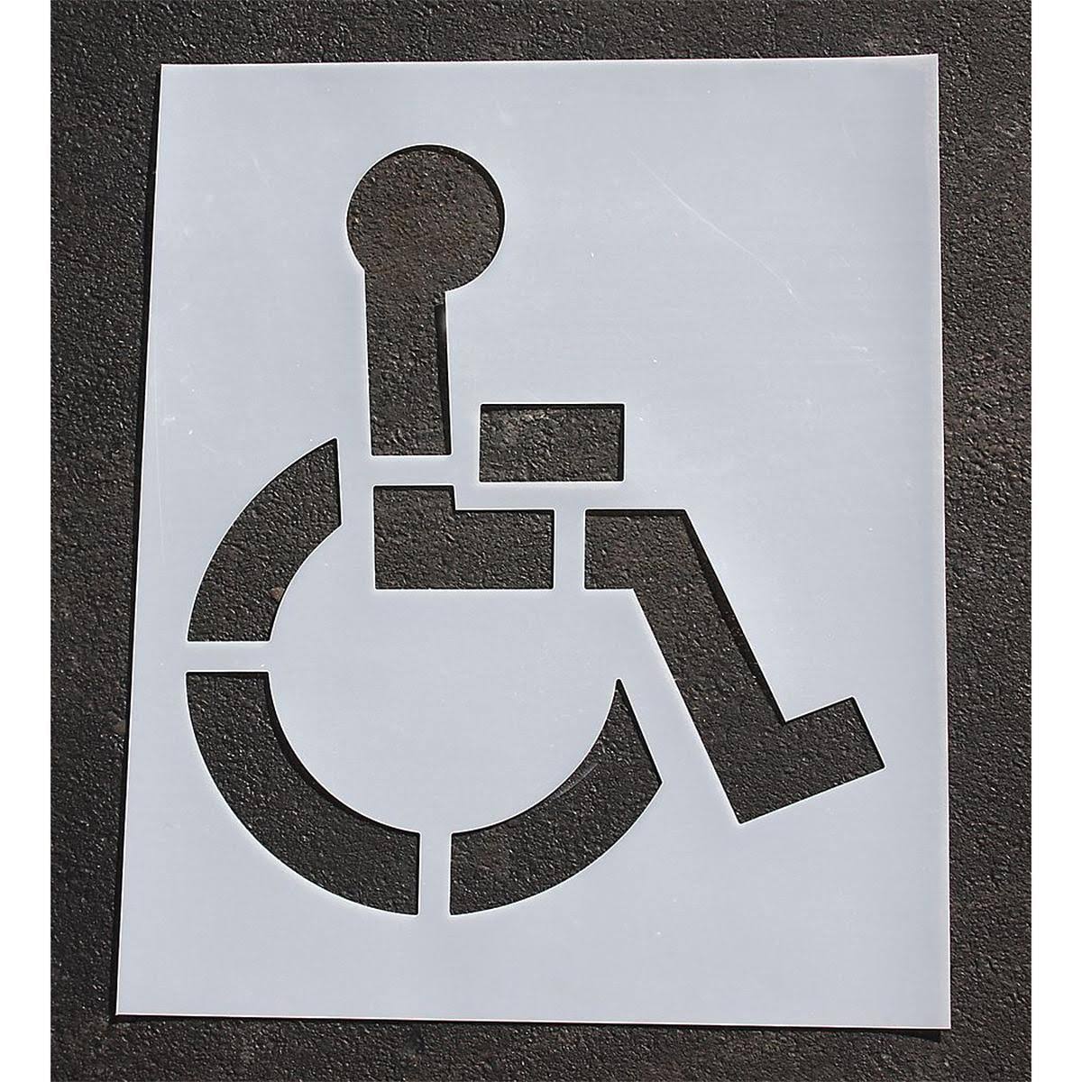 Pavement Stencil, 21 In, Handicap U376