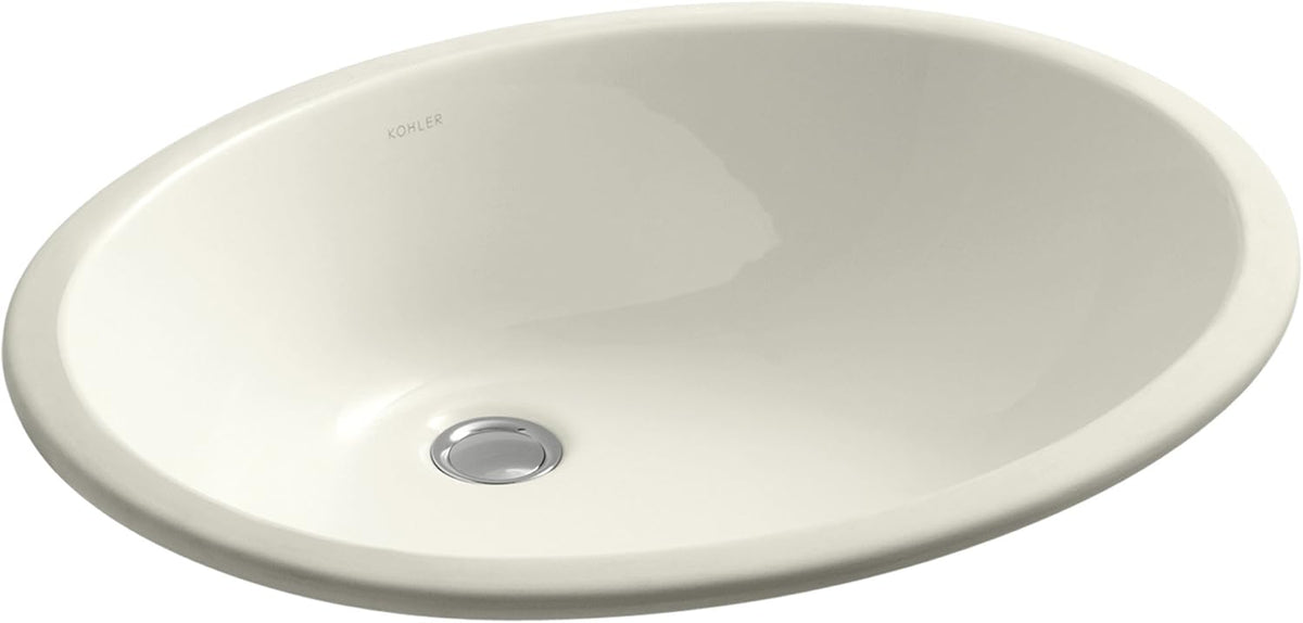Biscuit Undercounter Bathroom Sink G1543