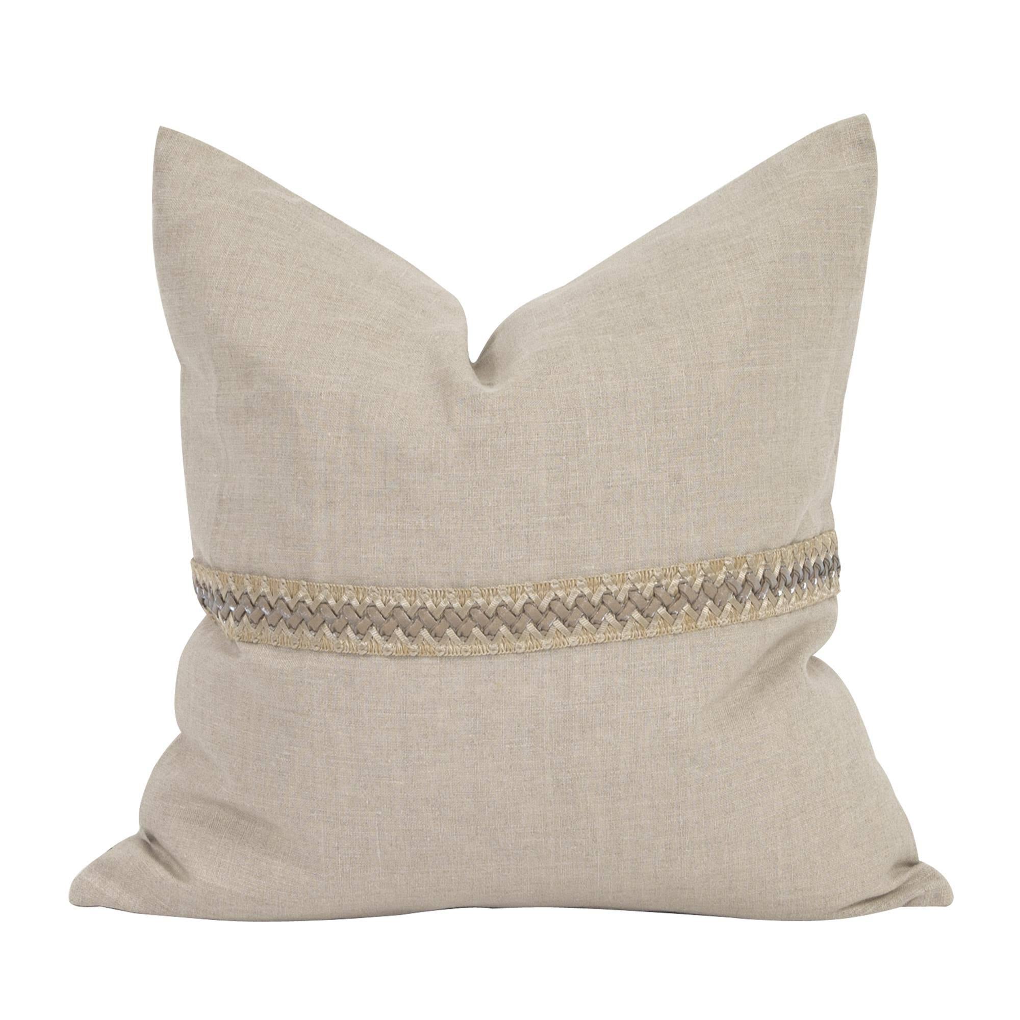 Prairie Linen with Deco Trim - Down Insert K16058