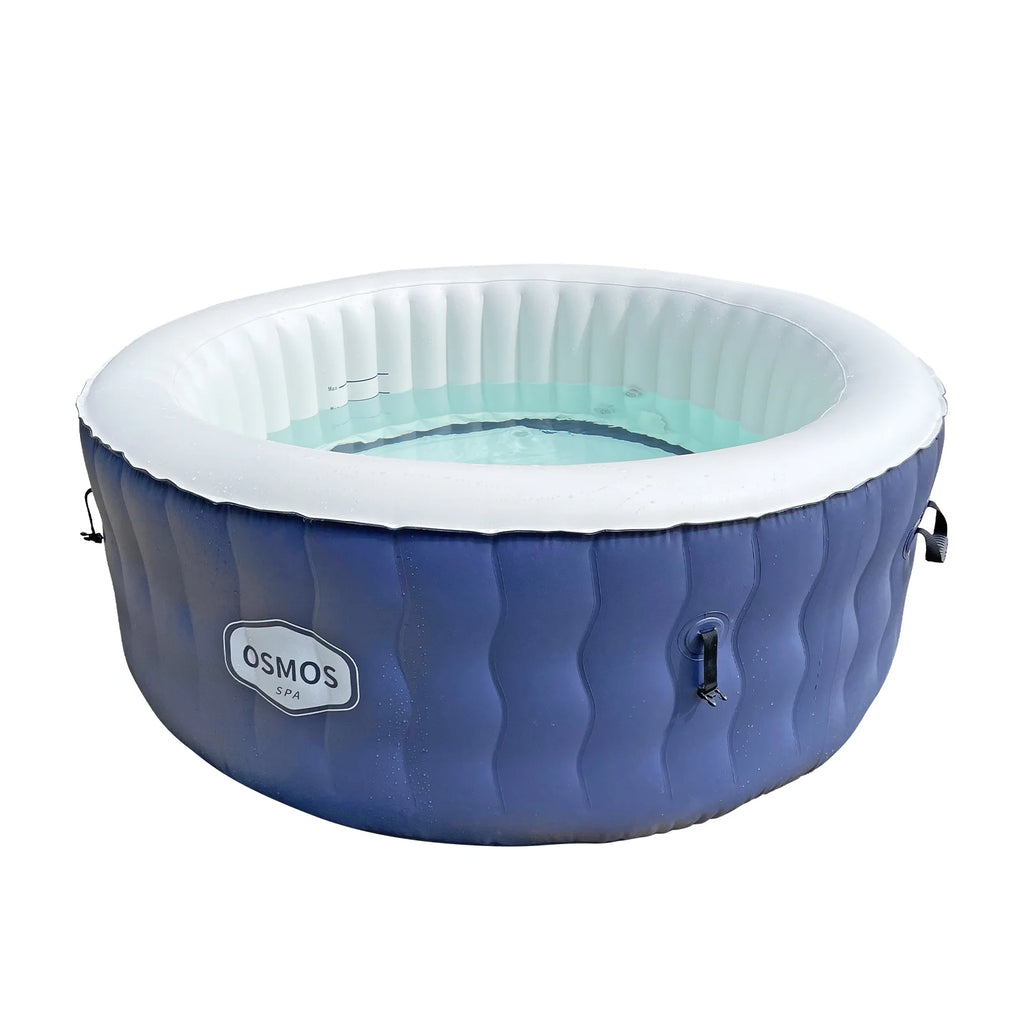 Navy Blue Inflatable Hot Tub 4 Person with 108 Air Jets V1266