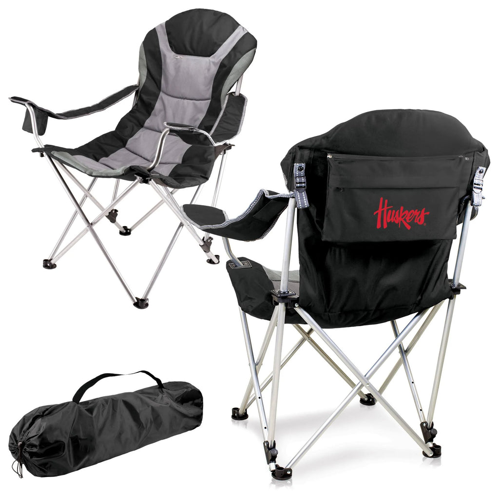 Black Reclining Camp Chair D538