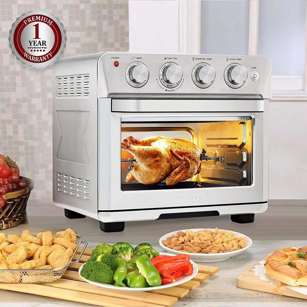 Silver Air Fryer Toaster Oven Combo Q527974