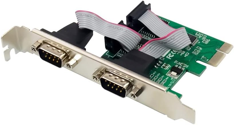 PCI-E 2-Port Dual DB9 Serial RS232 PCIe Adapter Card N427