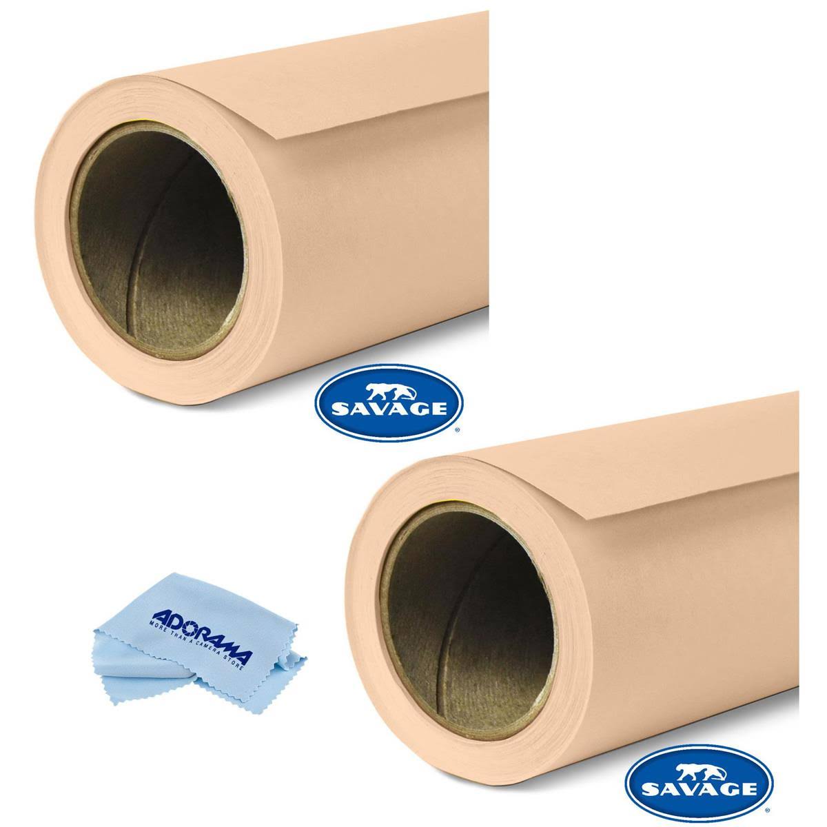 Beige Seamless Background Paper, 2 Pack, 86x22, with Microfiber Cleaning Cloth T96703