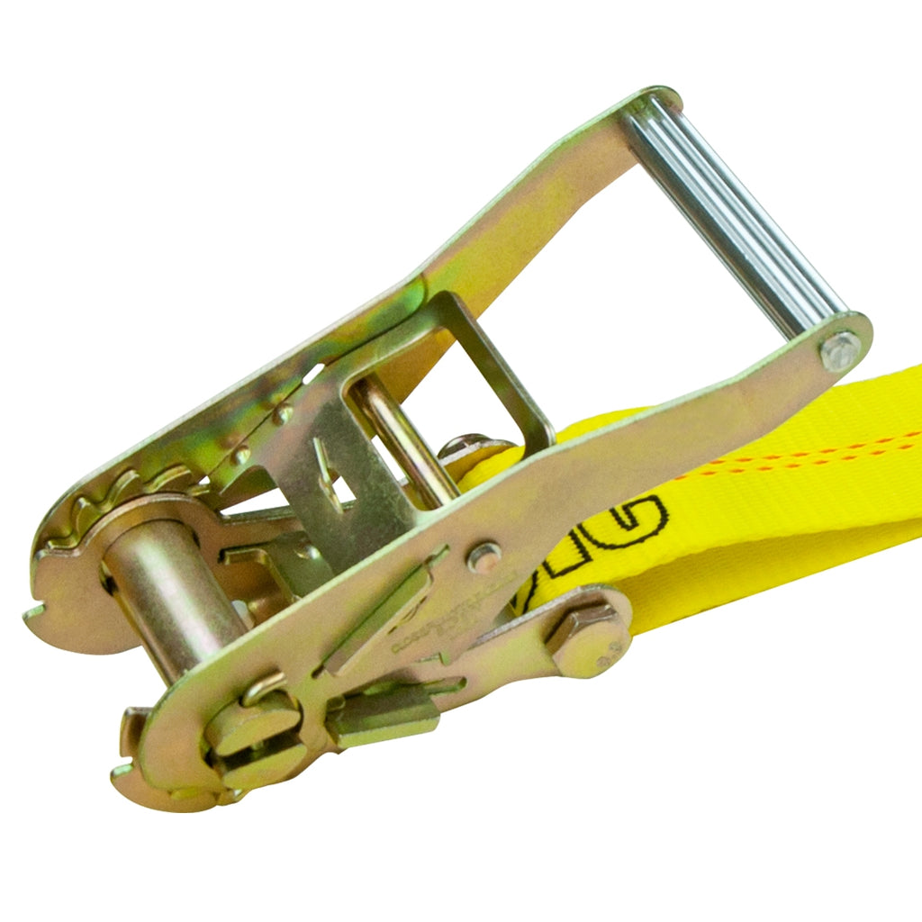 Car Tie Down 4 Pack Flat Hooks Classic Yellow 3300 Lbs SWL J14450