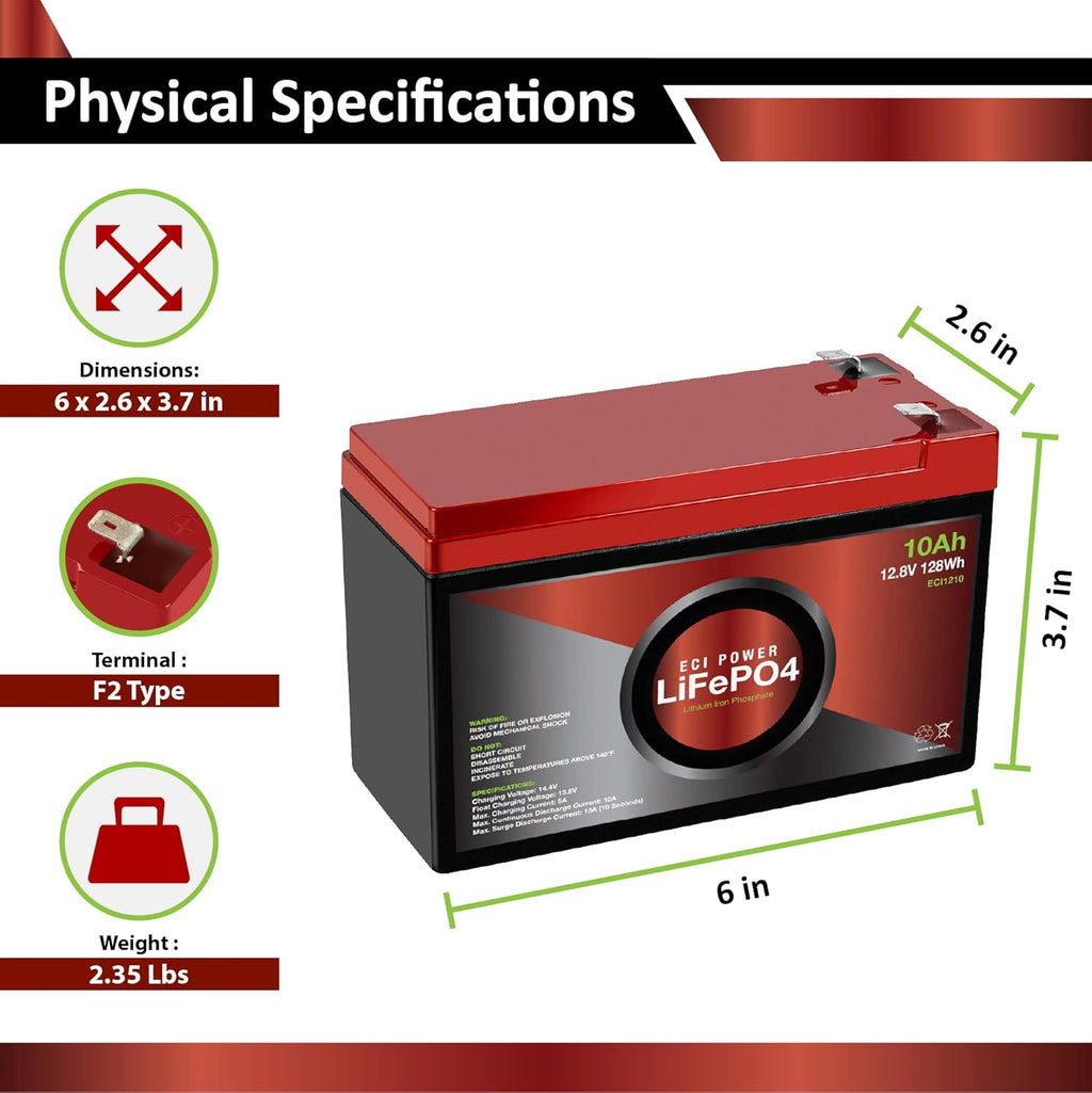 12V 50Ah Lithium LiFePO4 Deep Cycle Rechargeable Battery G390741