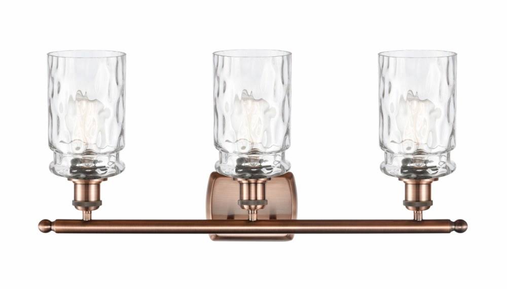 White and Polished Chrome 3 Light Bath Vanity Light R6191