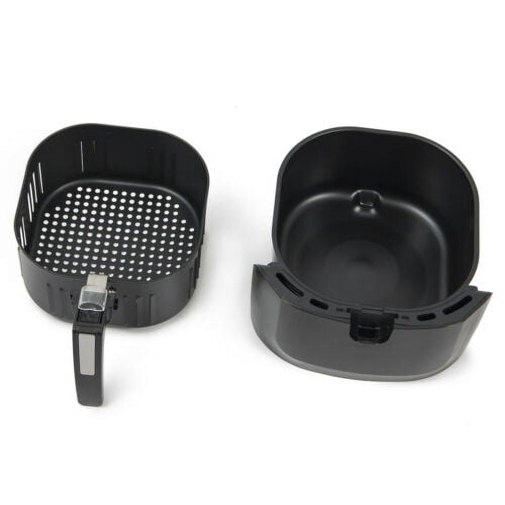 5.5 Quart Air Fryer Black with Digital LED Touch Display Non-Stick Basket P402453