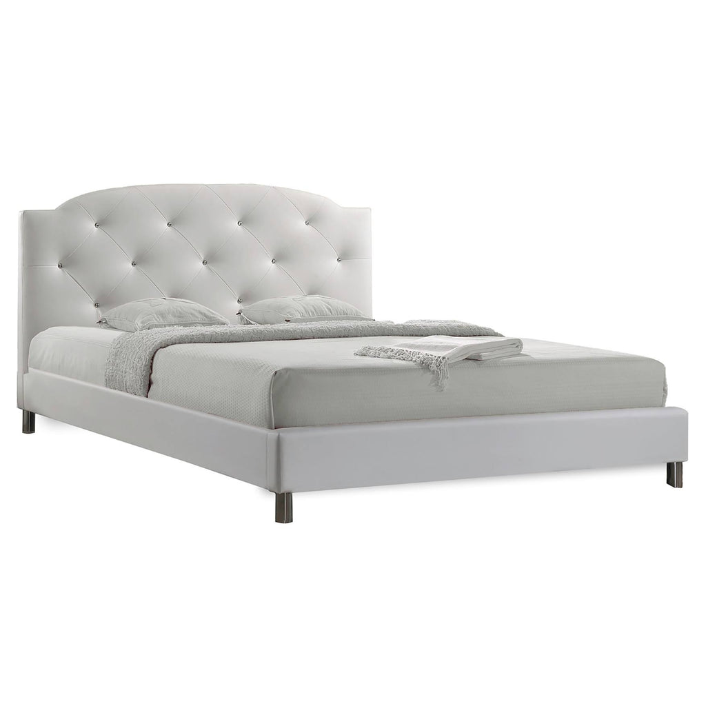 White Full Wood Bed E33401