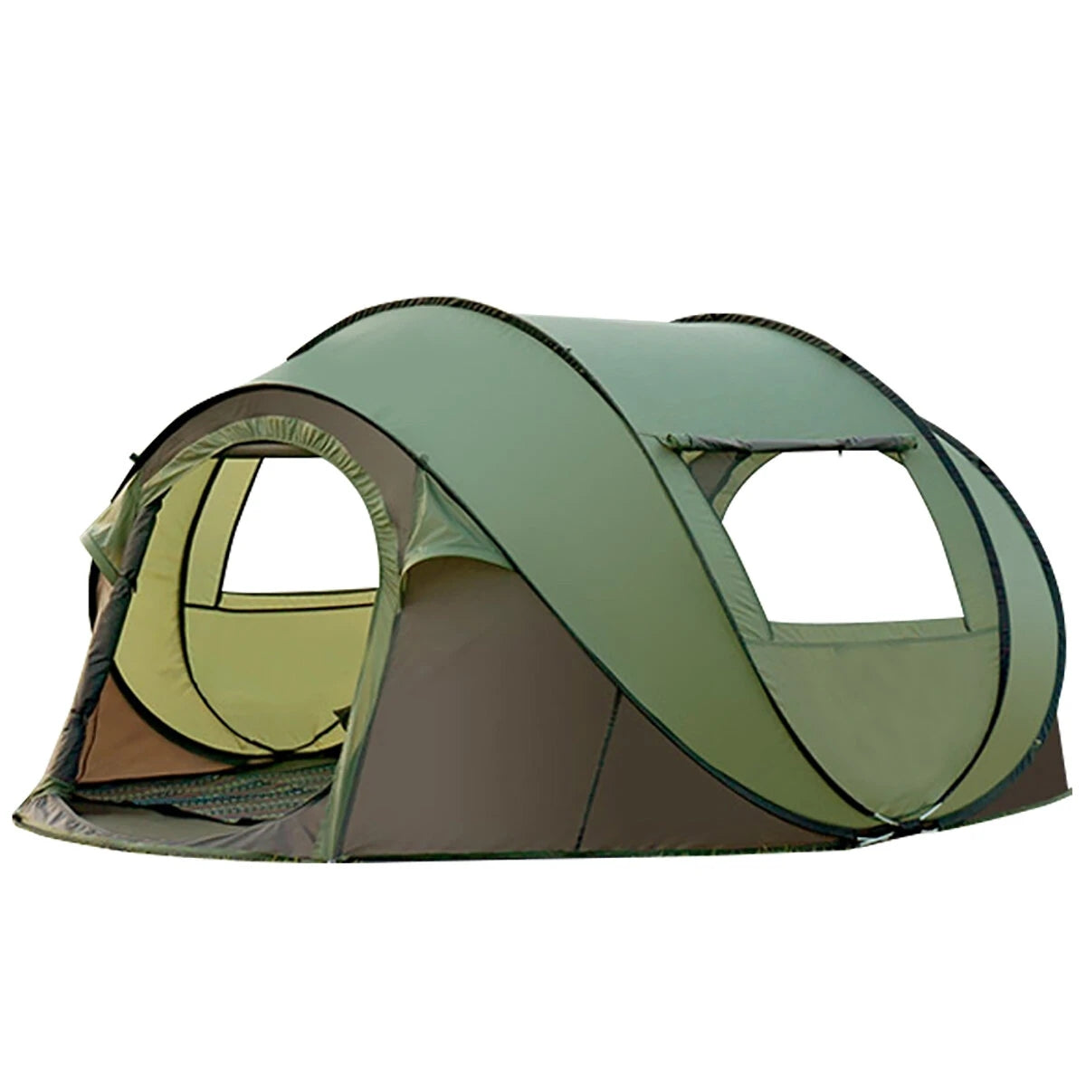 3-4 Person Waterproof Camping Tent, Dark Green T7740