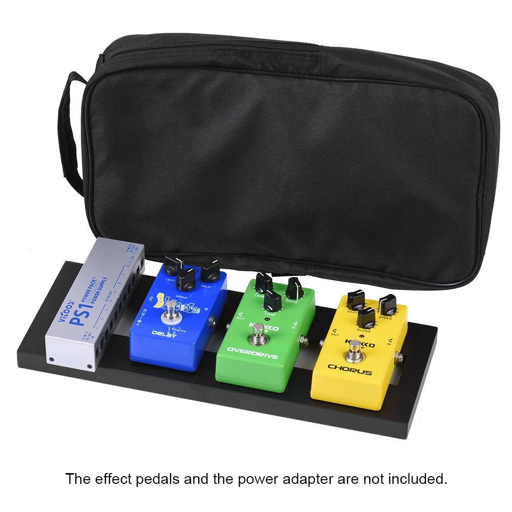 Mini Aluminum Alloy Guitar Pedal Board with Carrying Bag M99472