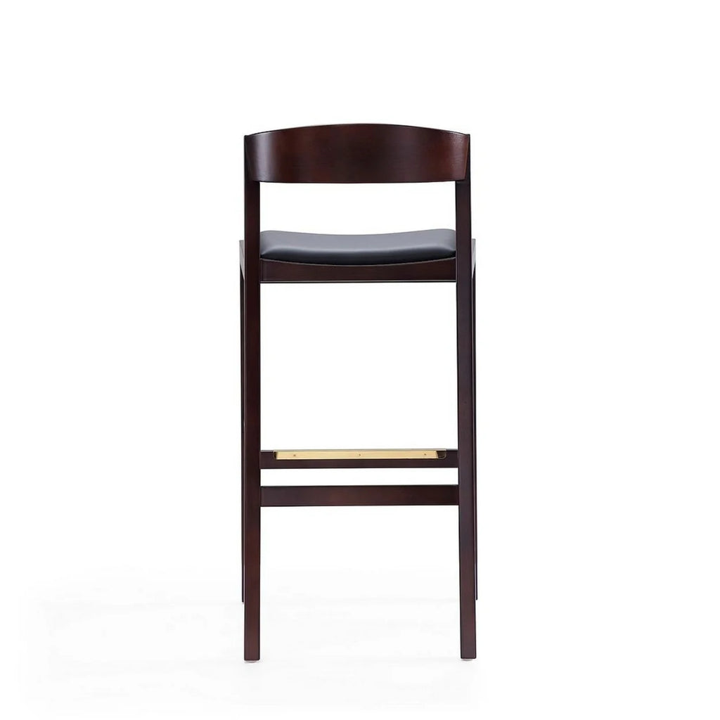 Black Faux Leather Barstool S8140