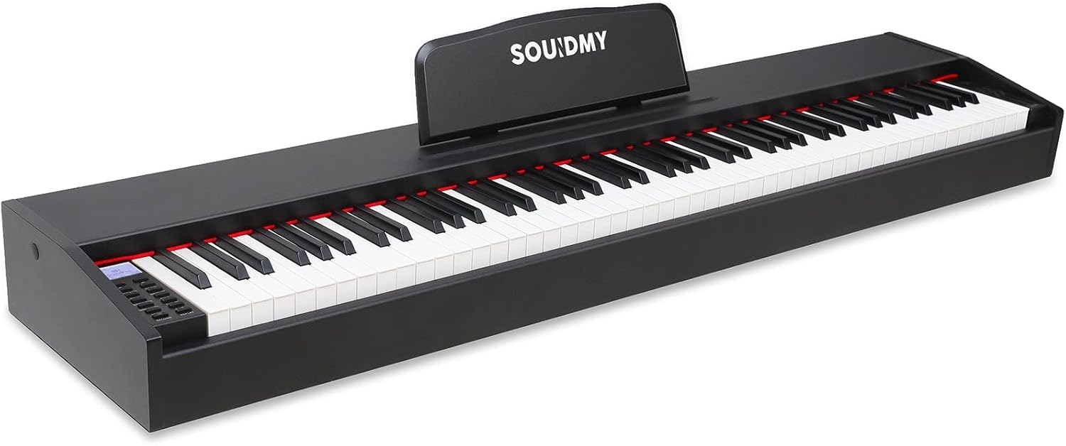 88-Key Semi-Weighted Digital Piano Keyboard with Sustain Pedal and Carry Bag X958