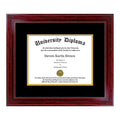 Single Diploma Frame with Double Matting for 10x22 x 8x22 Tall Diploma with Cherry 1.5x22 Frame X813