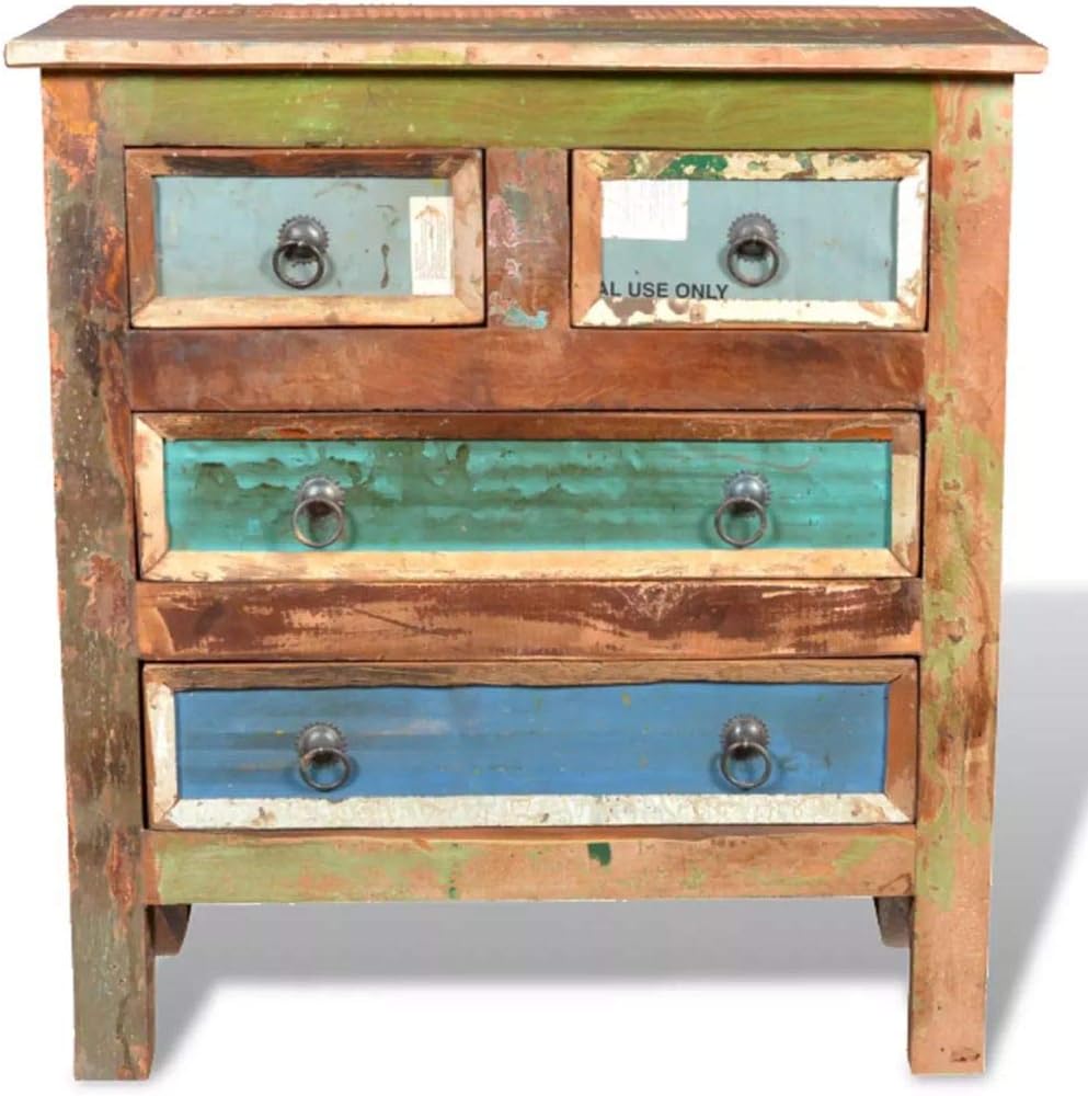 Solid Wood Cabinet with 4 Drawers P6701