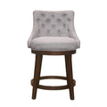 Gray Fabric Swivel Counter Height Stool M1736