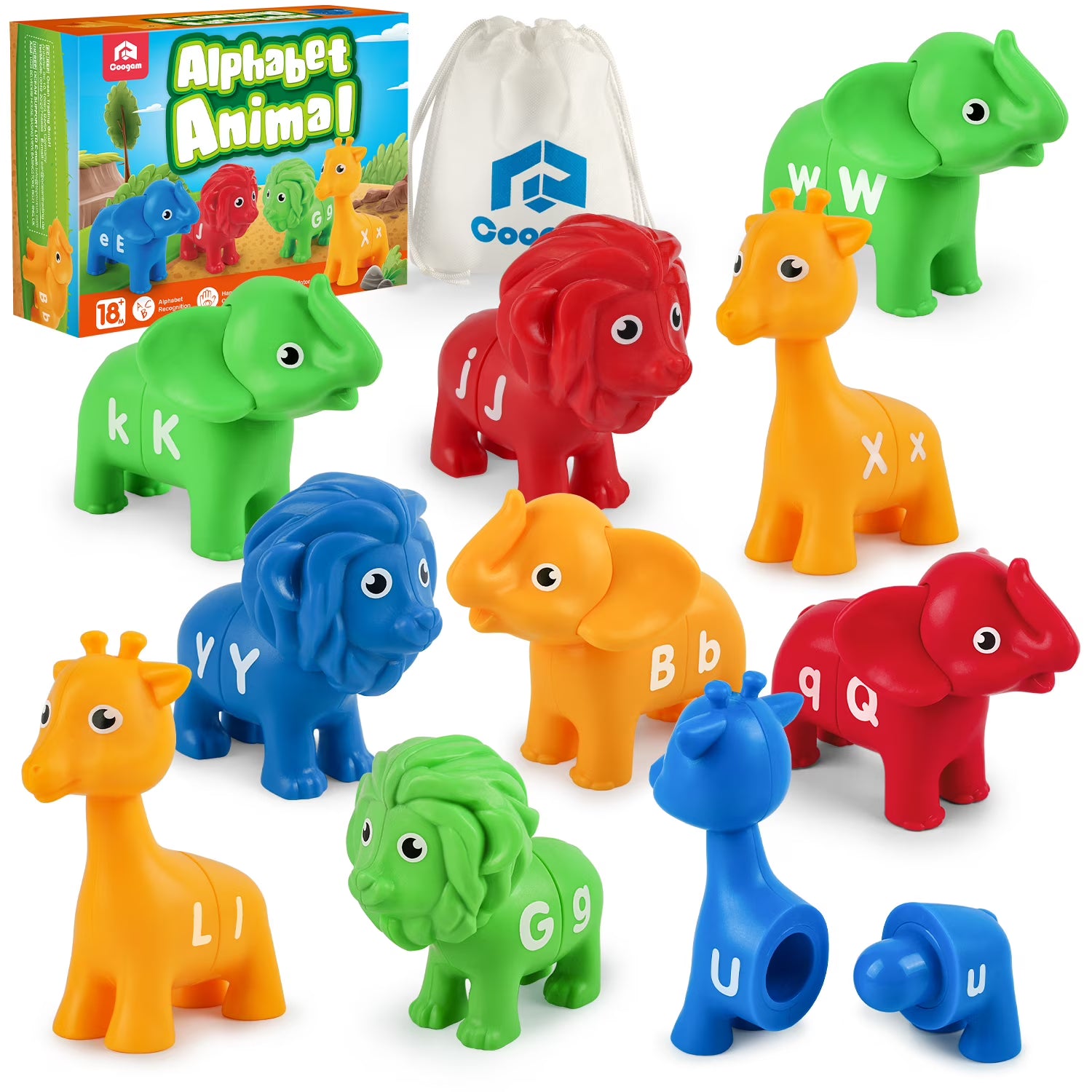 ABC Letters Matching Game, 26PCS Alphabet Educational Montessori Learning Toys T83671