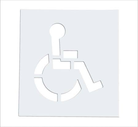 Pavement Stencil, 21 In, Handicap U376
