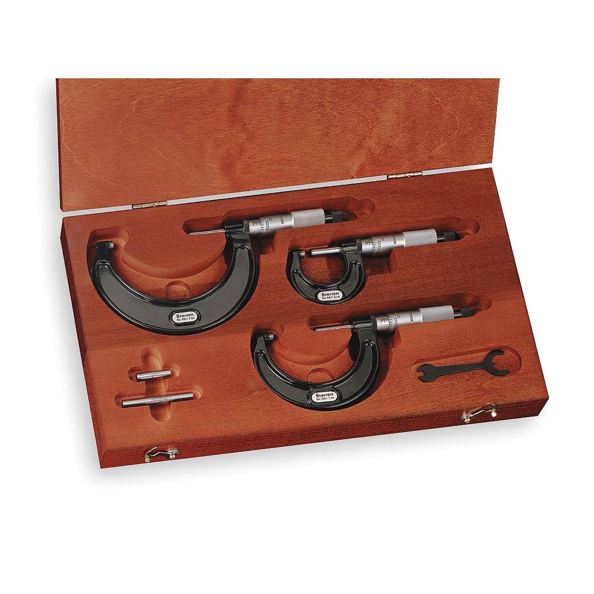 Micrometer Set, 0 to 3 in, 0.0001 in C246160
