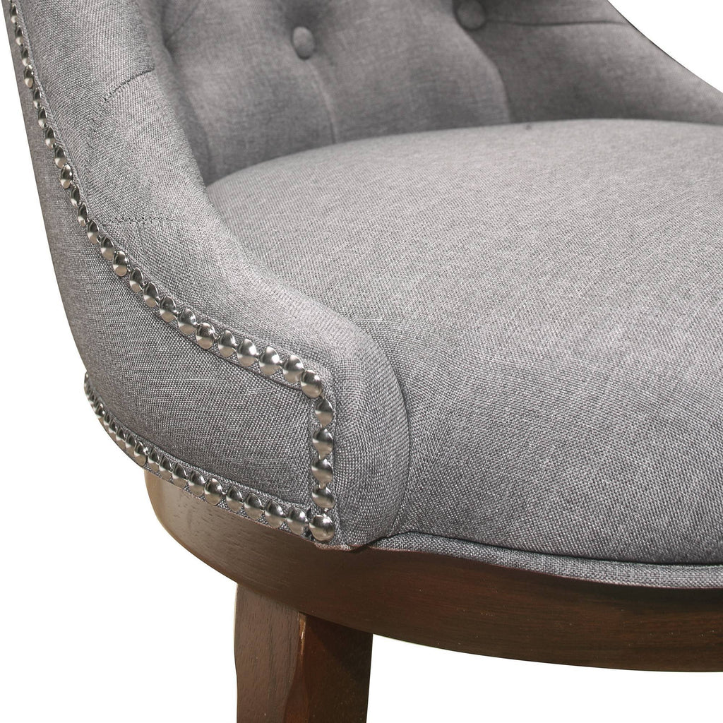 Gray Fabric Swivel Counter Height Stool M1736