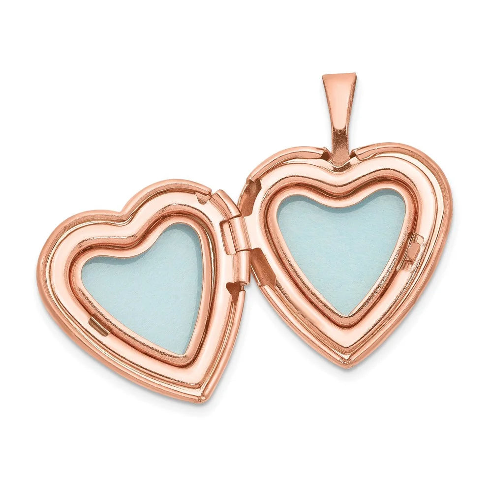 Rose Gold-plated Satin and Polished Heart Locket P687202