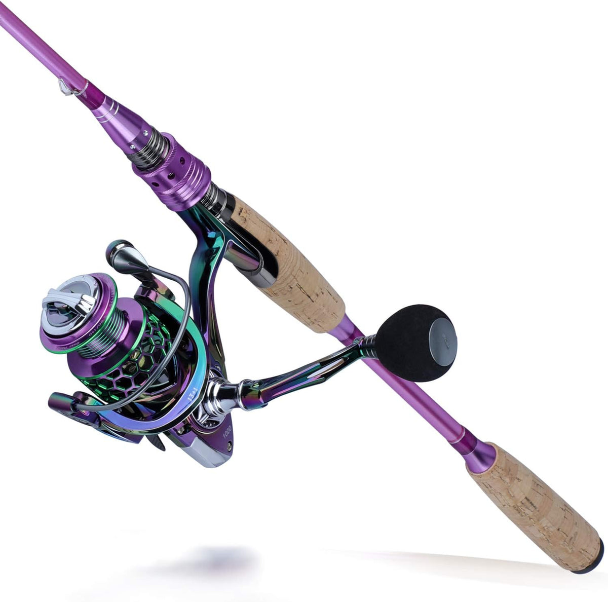 Carbon Fiber Spinning Fishing Rod Reel Combo 4 Pieces Pack of 2 K9021