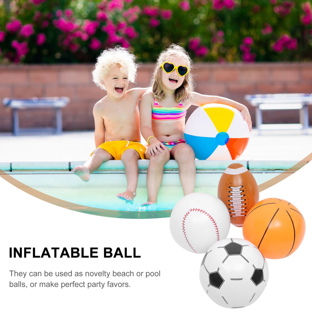 4 Pcs Inflatable Beach Ball Pool Toys T226