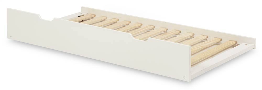 White Finish Day Bed with Front Guard Rail and Twin Trundle O599821