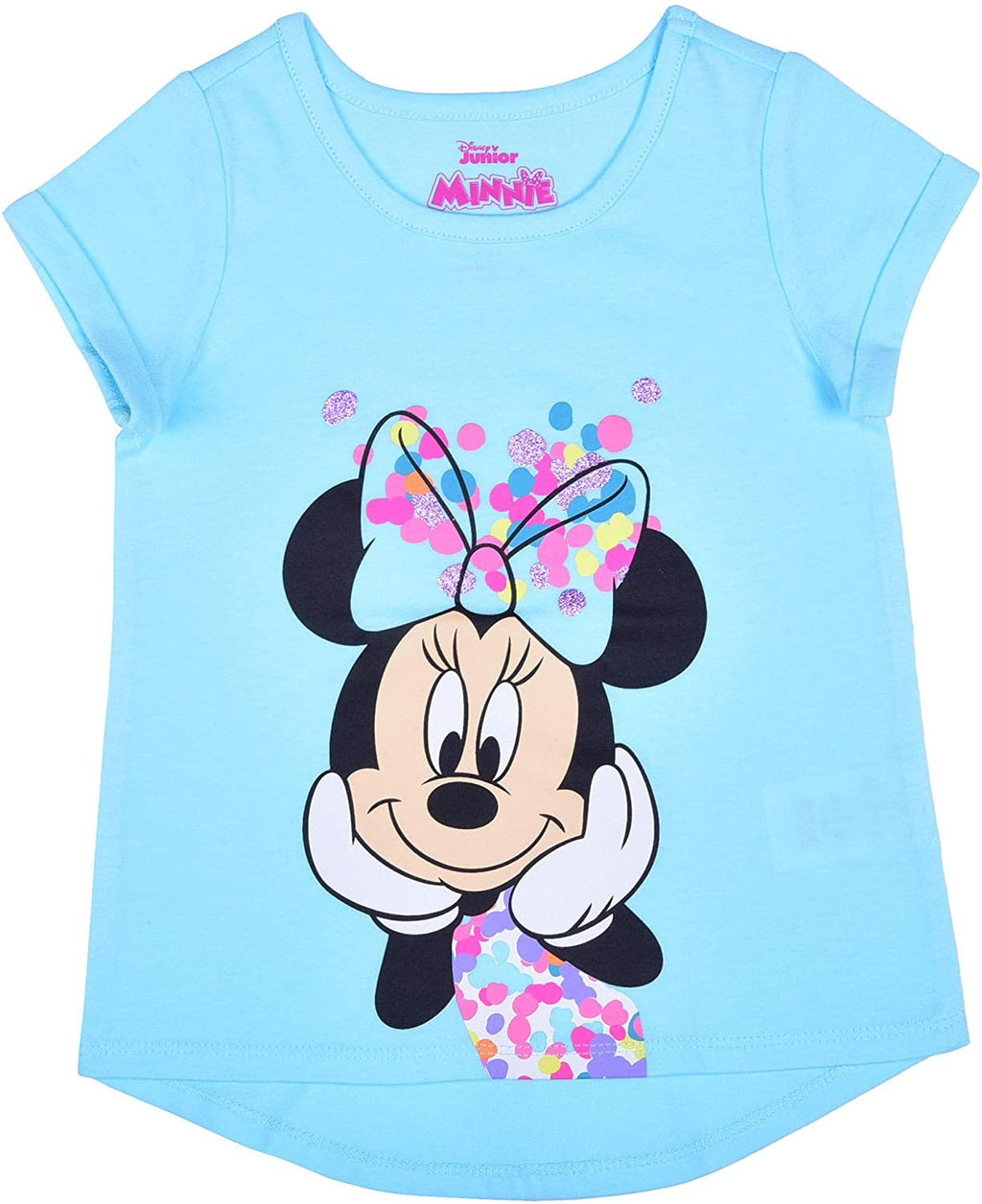 Girl's 2-Pack Minnie Mouse Tee Shirt and Capri Leggings Set, Size 6X Aqua H547