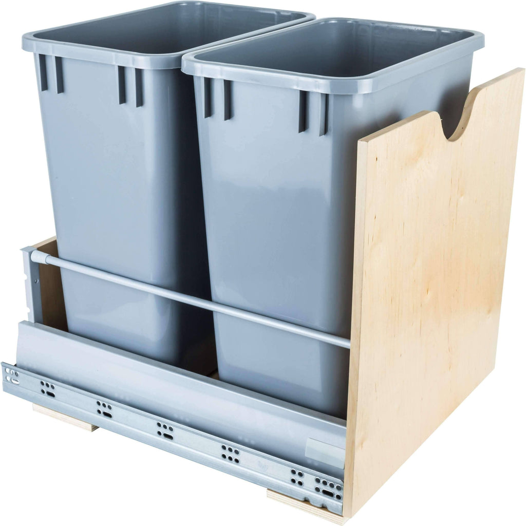 Preassembled 35-Quart Double Pullout Waste Container E261