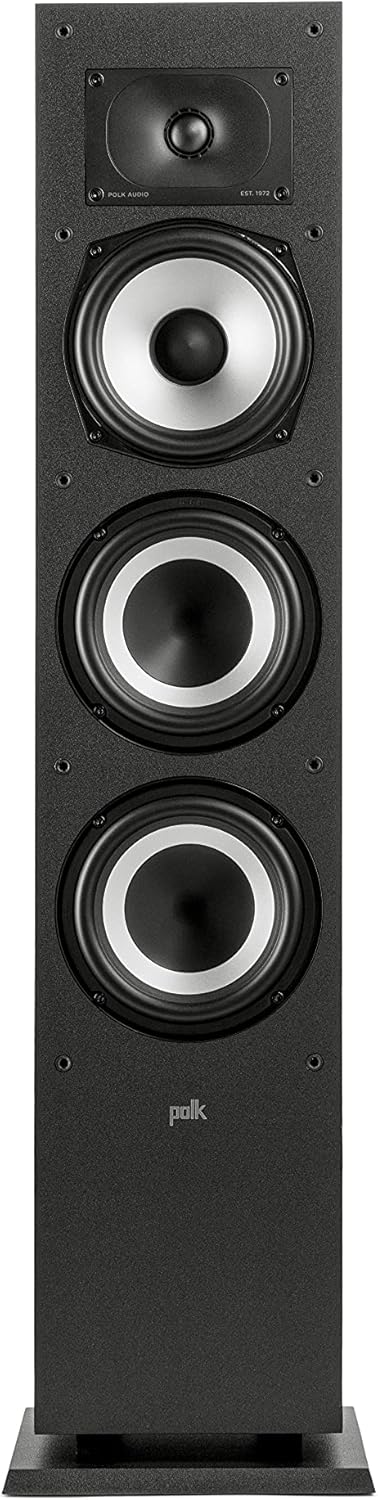 Midnight Black Tower Speaker with 1 Tweeter and 6.5 Woofer V15010