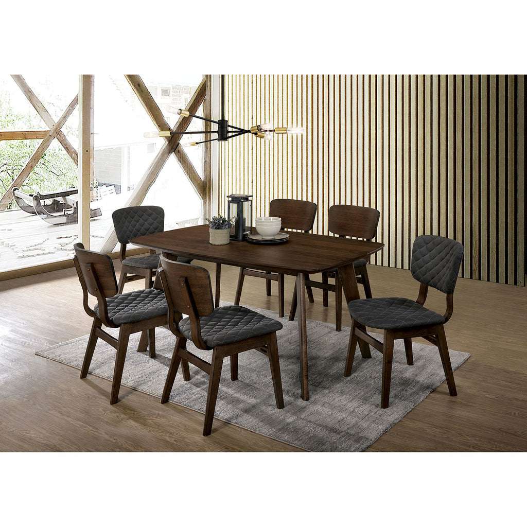 Set of 2 Solid Wood Side Chairs with Fabric Seat C5659