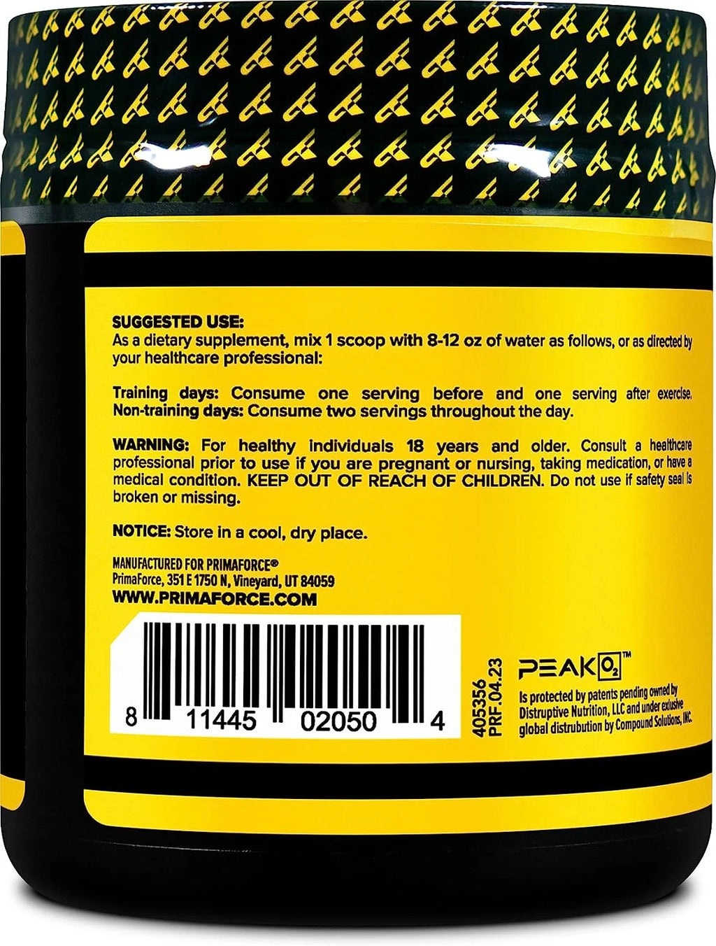 120 grams Non-GMO Vegan Gluten Free Workout Supplement H4234