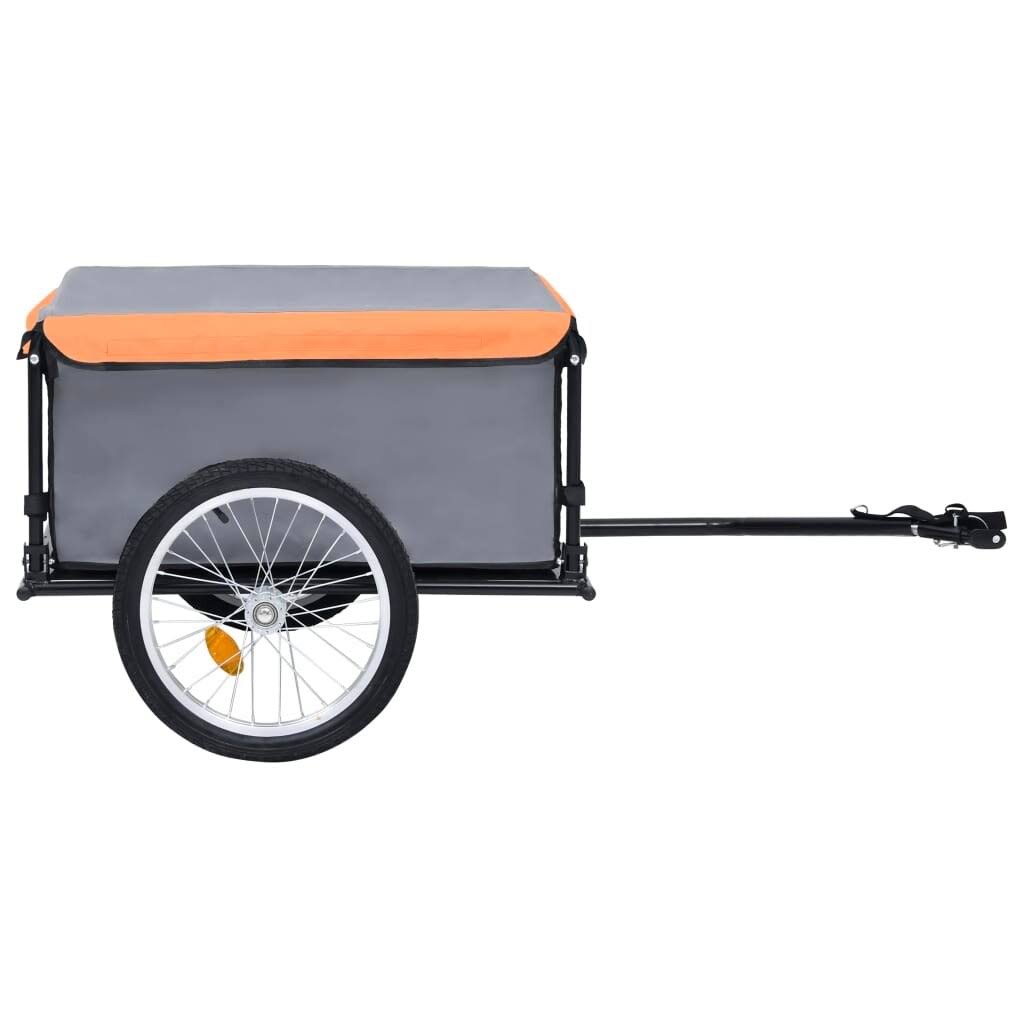 Gray and Orange Bike Cargo Trailer S1430