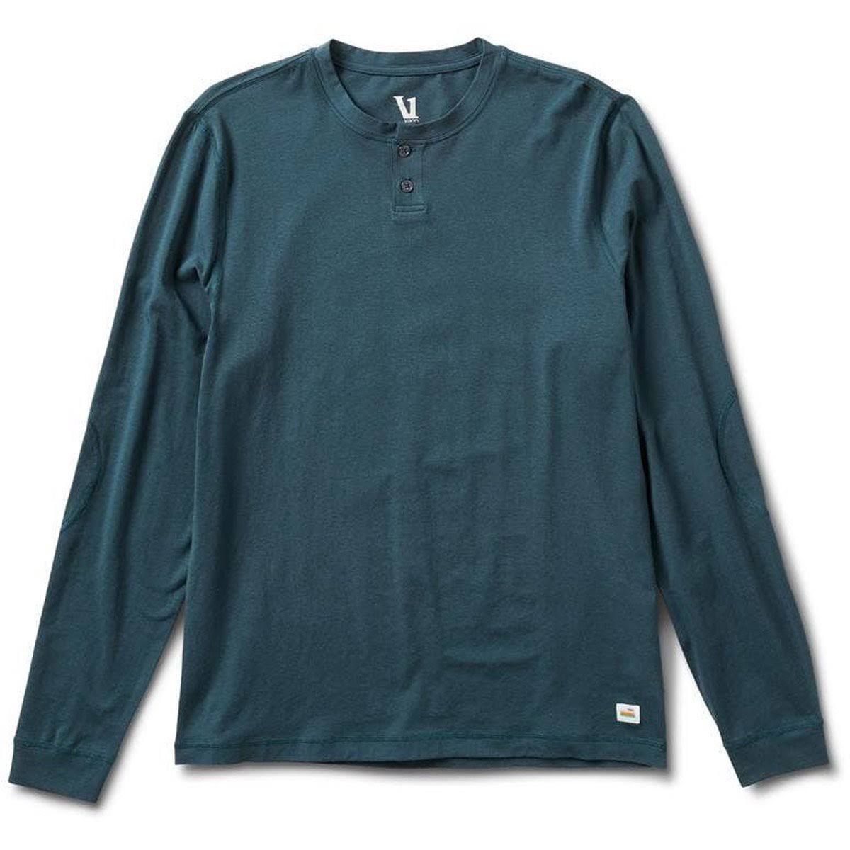 Long-Sleeve Henley - Large / Indigo J36162