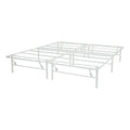 White Steel Bed Frame, King, 14 inch Height V238