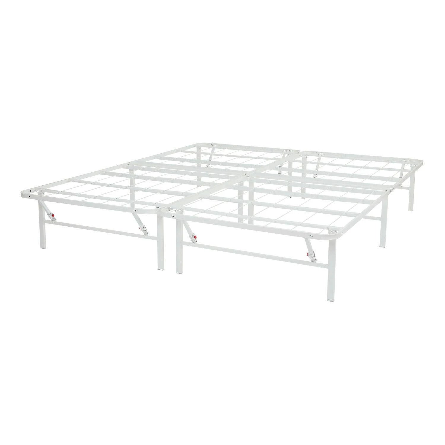 White Steel Bed Frame, King, 14 inch Height V238