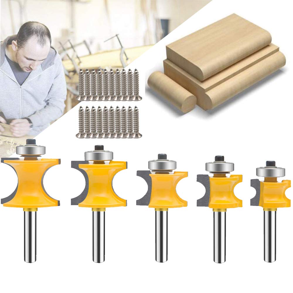 6 Finger Joint Router Bit Set 3PCS Carbide Woodworking Cutter V86455